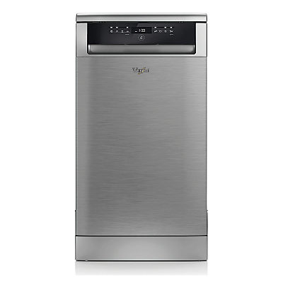 Whirlpool ADP502IXUK Freestanding Slimline Dishwasher, Stainless Steel Whirlpool ADP502IXUK Freestanding Slimline Dishwasher, Stainless Steel